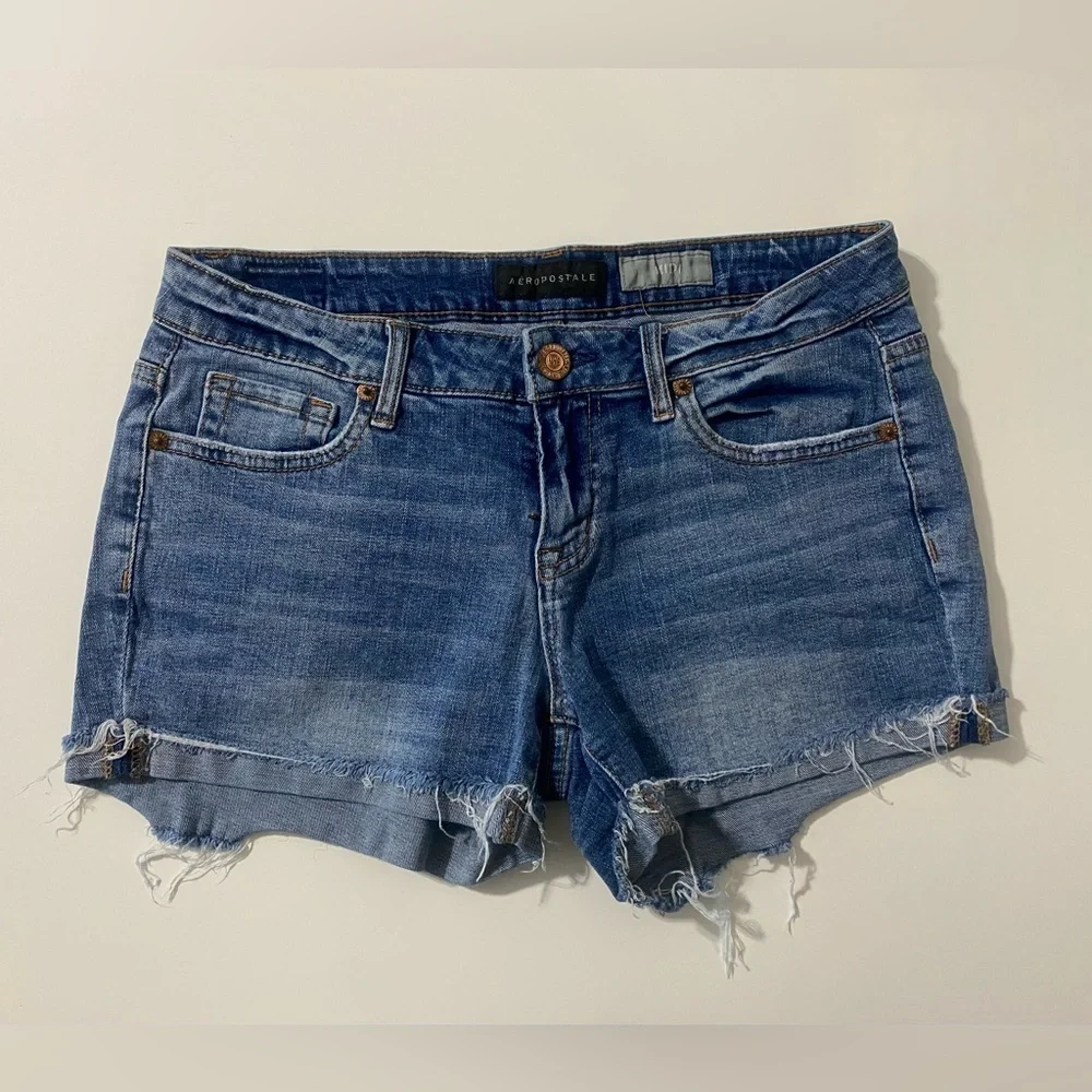 Aeropostale Women's Blue Denim Shorts